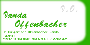 vanda offenbacher business card